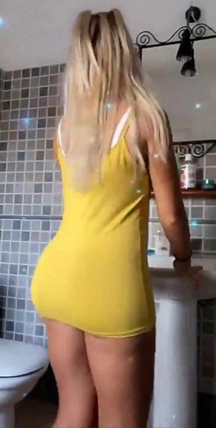 Watch Free Paola Skye Yellow Dress Booty Twerking Snapchat Premium Porn