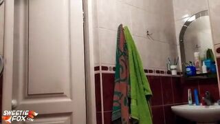 Girl Suck Dick Step-Brother in the Shower - Сum on Face
