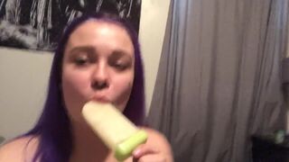 Young Slut Eats Daddy's Cum Popsicle (BDSM) (kinky)