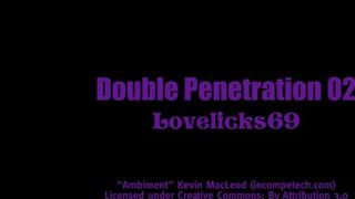 Kitty Lovelicks - Double Penetration Black and Red Panties