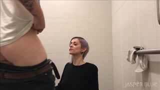Jasper blue public bathroom fuck | slut training, blowjob ManyVids free