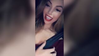 Dakota James public toilet blue dildo masturbation snapchat premium porn videos
