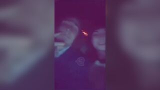 Luna Raise blow job van while friends driving snapchat free