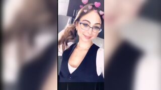 Riley Reid sucking BF's big cock - boy girl blow job snapchat premium