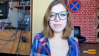 MihaNika69 - Female Student does Gentle Blowjob and bac