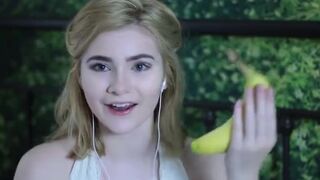Eating a banana gone very wild - Webcam Show