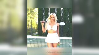 Lindsey pelas bouncing tits in tennis dress