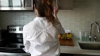 Ashley Alban - Horny Milf Squirts In Kitchen - Webcam S