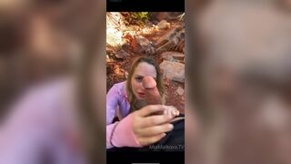 Mia Malkova Outdoor Forest blowjob and fuck