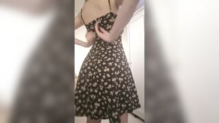 Amateur Girl Summer Dress Strip