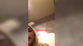 Lana Banks public toilet dildo masturbation squirt snapchat premium porn videos