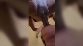 Snowbunny gets her throat wrecked