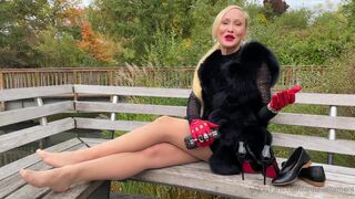 Annabellement black body mat tights & black high heels vs. ballerinas w/ fur jacket video 8 38min xxx onlyfans porn videos