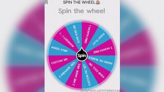 Rebeccaa SUNDAY FUNDAY SPIN THE WHEEL Next up today we have Bb1 w/ 3 spins xxx onlyfans porn videos