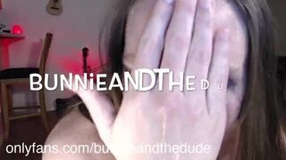 BunnieAndTheDude - Gagging Self Spitting on Face Snot i