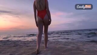 Candy Love - Quick Fucking on the Public Beach #someone