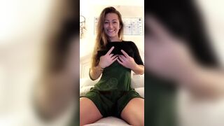 Dani Daniels green dress masturbation snapchat premium porn videos