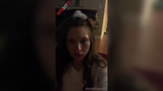 Anna Blossom nighttime quick blowjob porn videos