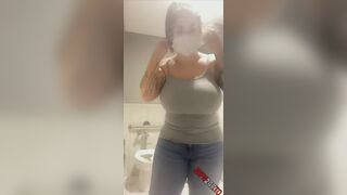Ana Lorde restroom quick standing dildo play snapchat premium porn videos