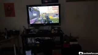 Playing COD and getting fucked from behind