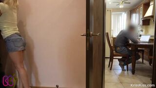 Fuck and Blowjob Step Brother Dad next Room Working