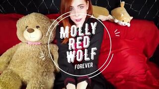 MollyRedWolf - Little Schoolgirl Plays With Her Pussy
