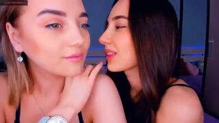Naughty young lesbian teens with small tits having fun
